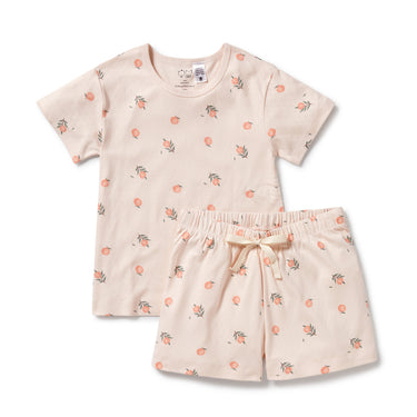 Wilson & Frenchy - Peaches Organic Womens Short Sleeved Pyjamas